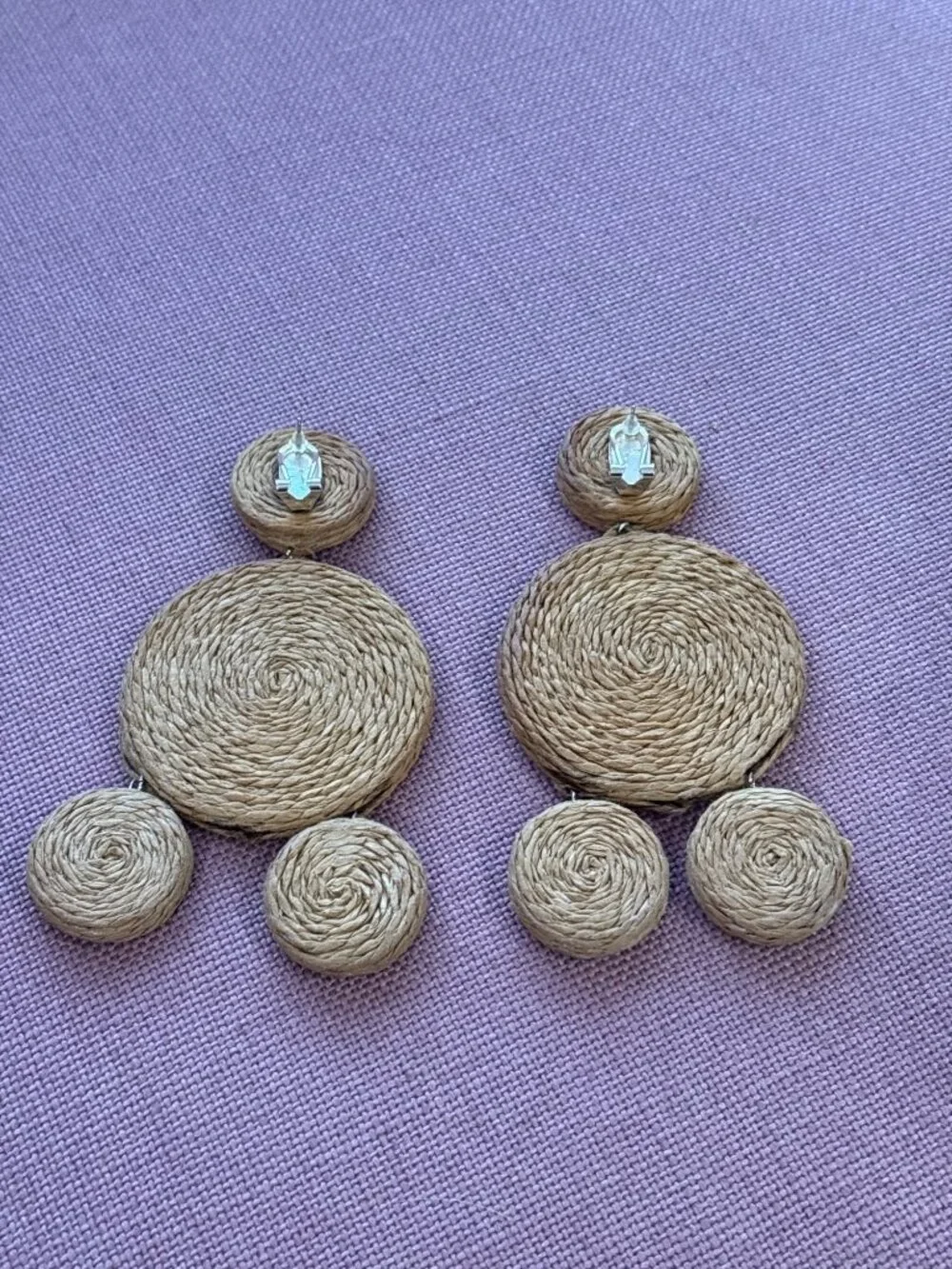 Simon Miller Accessories Raffia Deco Earrings in natural Drop Dangle Large